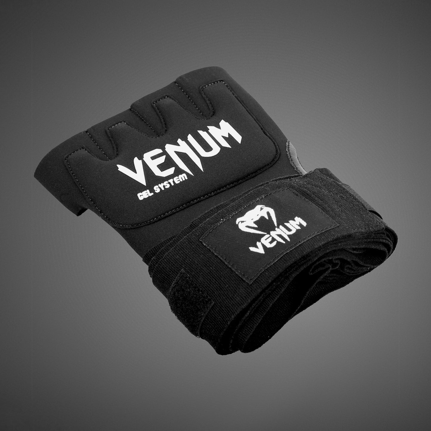 Venum Kontact Gel Glove Wraps (One Size Fits Most) - Black
