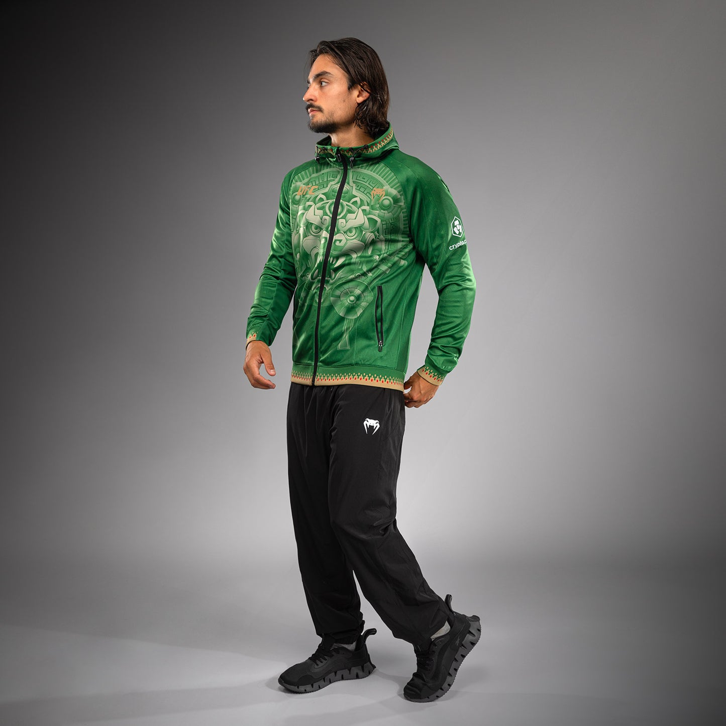 Men’s Noche UFC 2.0 By Venum Green Authentic Fight Night Walkout Hoodie