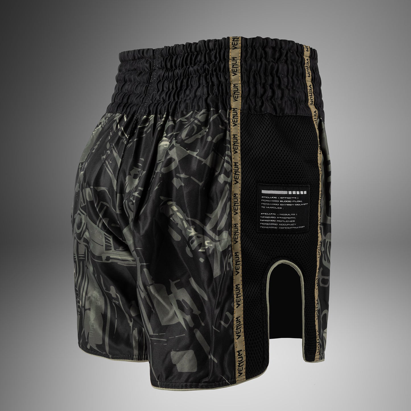 Venum Invader Muay Thai Shorts - Black/Sand