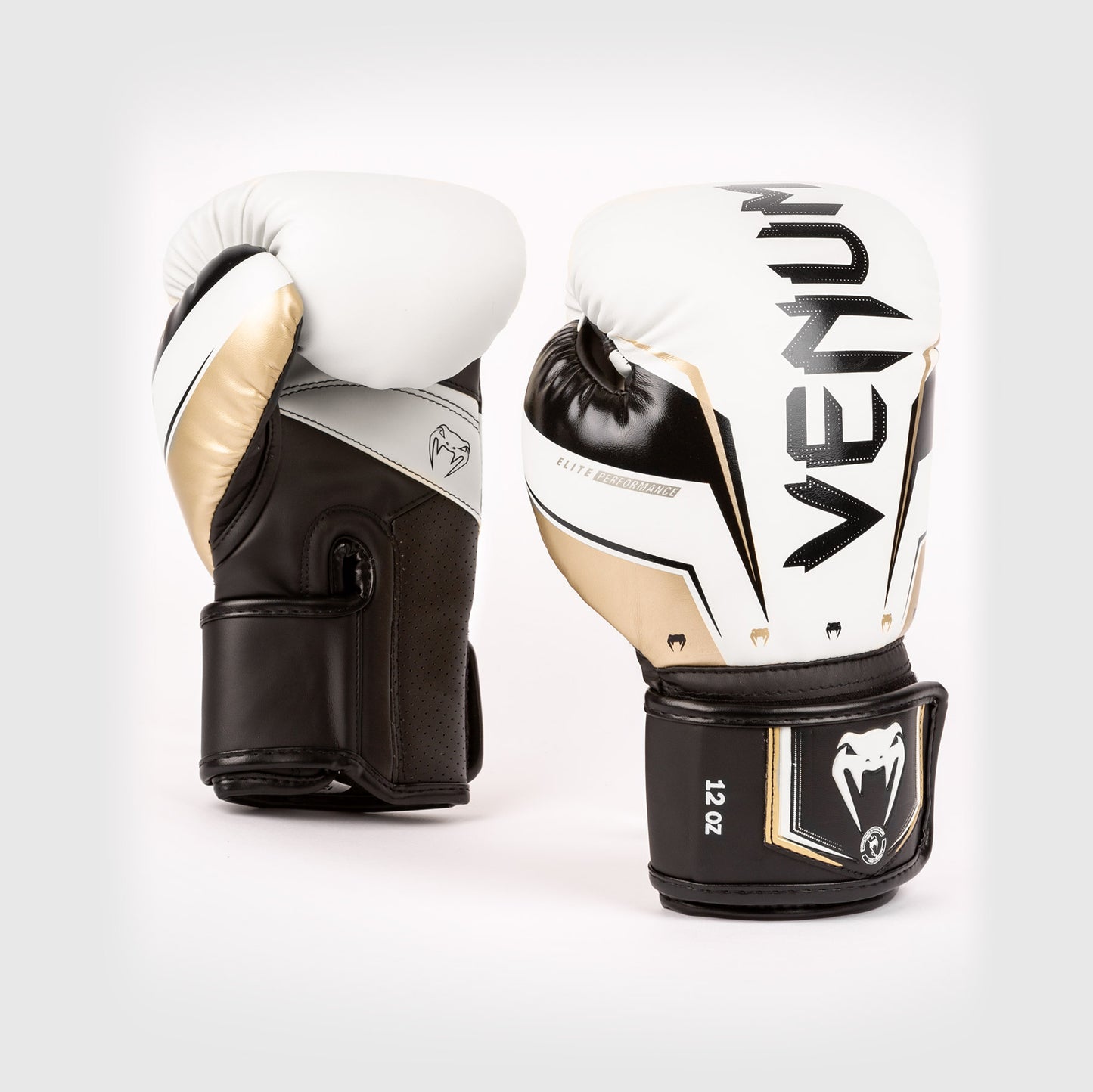Venum Elite Evo Boxing Gloves - White/Gold