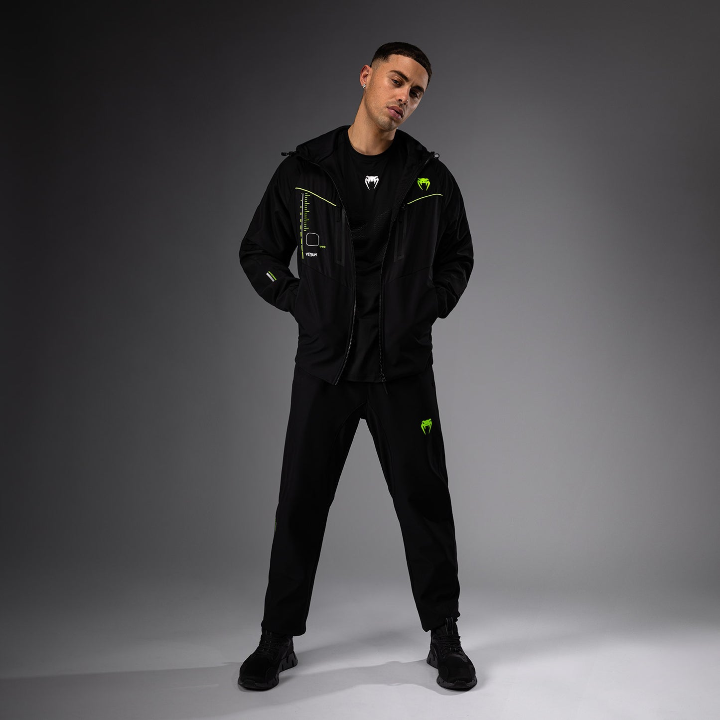 Venum Training Camp 4.0 Track Jacket - Black/Neon Green