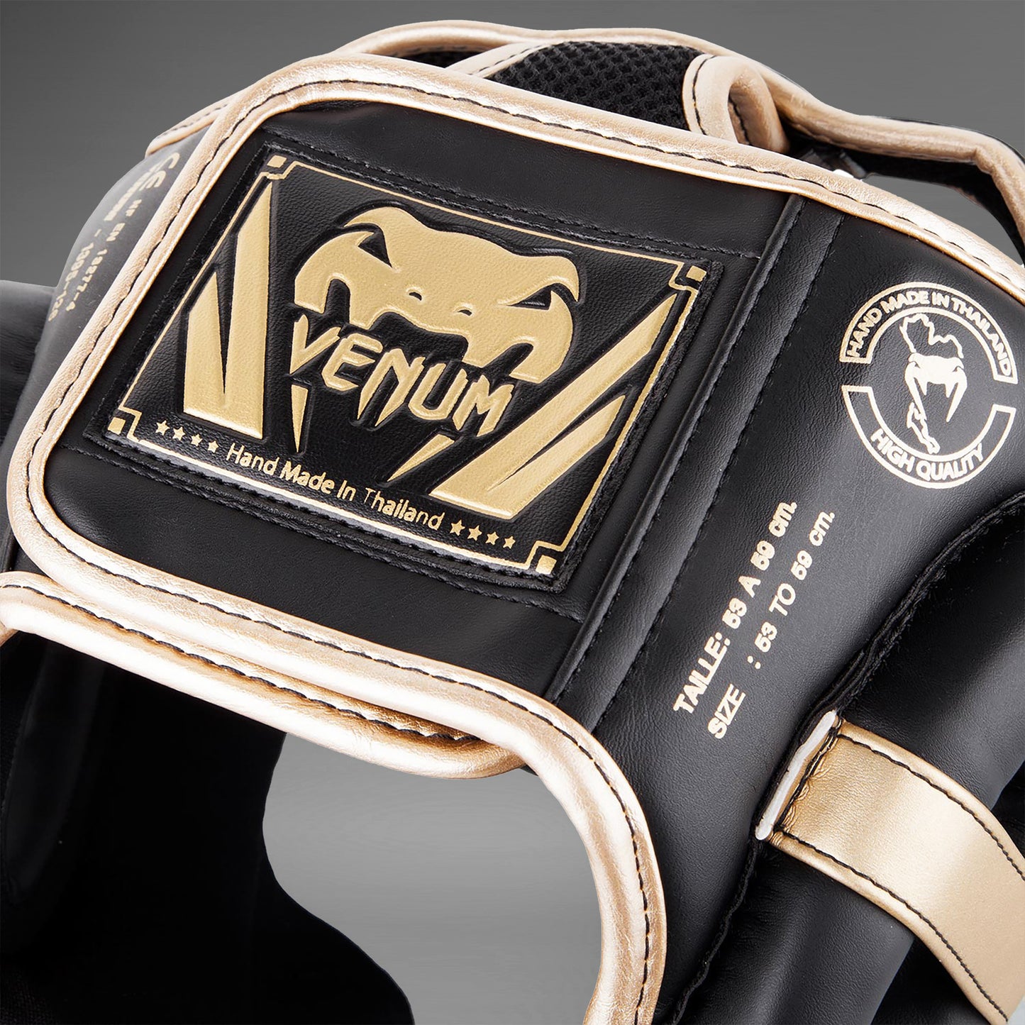 Venum Elite Headgear - Black/Gold