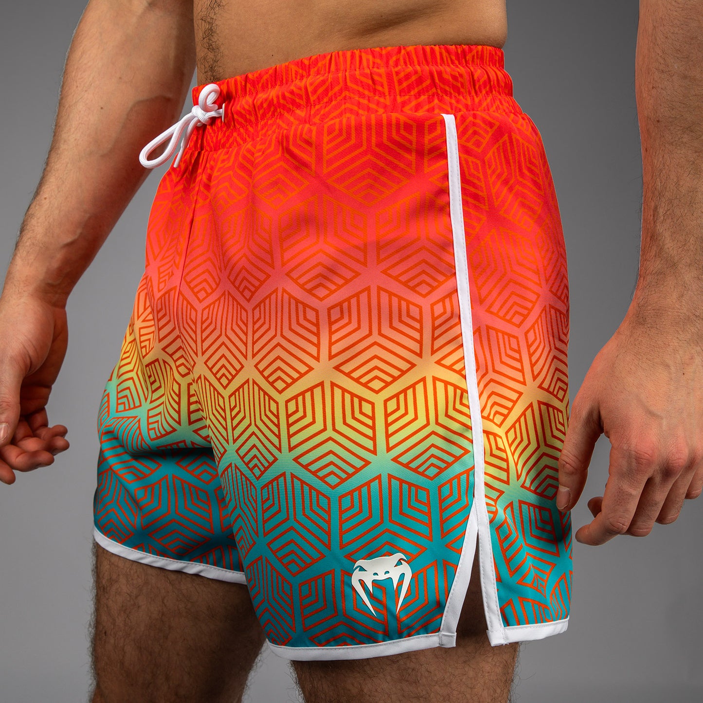 Venum Octane Board Shorts - Sunset Orange/Sky Blue
