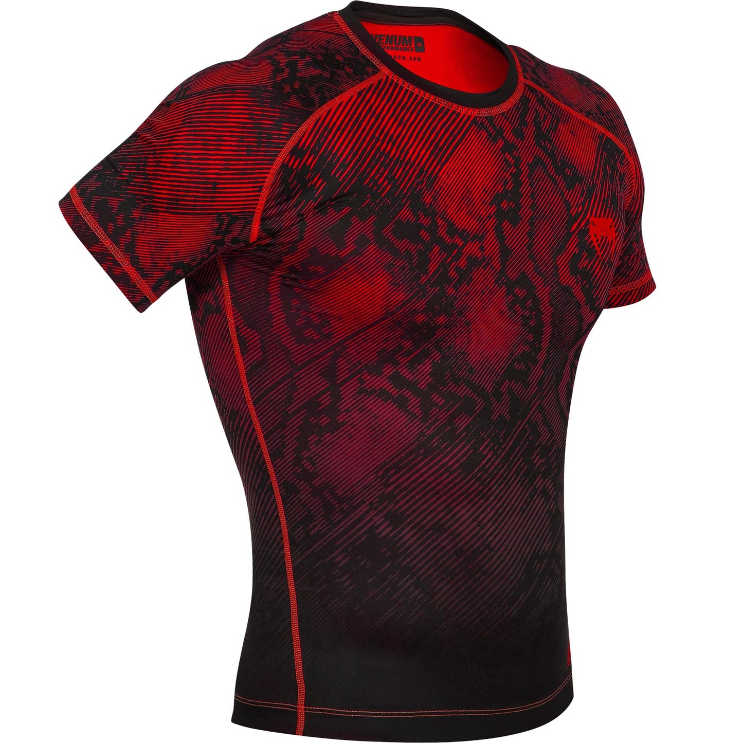 Venum Fusion Compression T-shirt - Short Sleeves - Black/Red