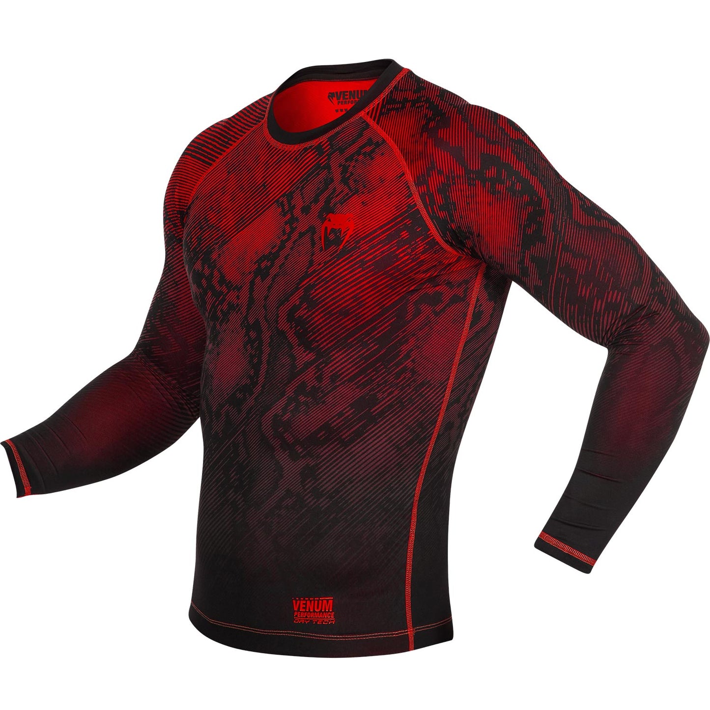 Venum Fusion Compression T-shirt - Long Sleeves - Black/Red