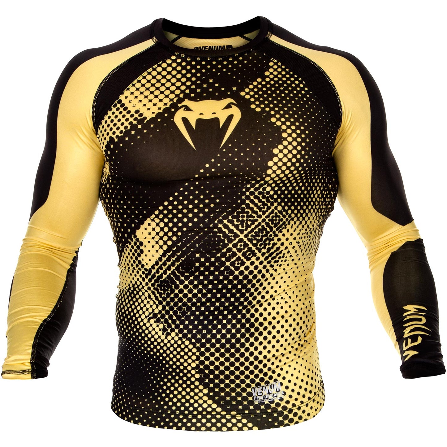 Venum Technical Compression T-shirt - Long Sleeves - Black/Yellow