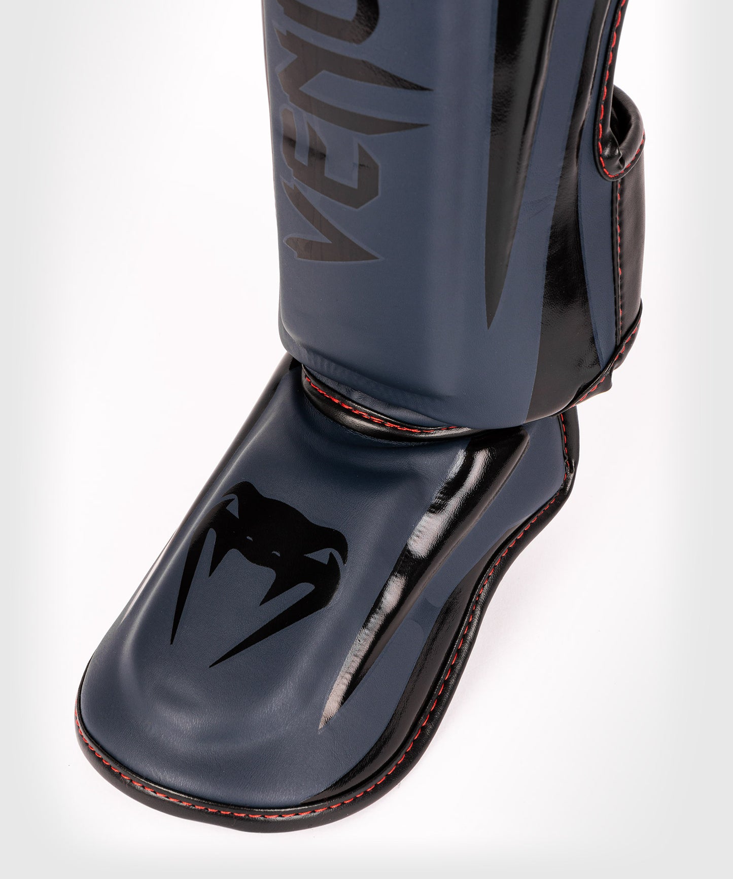 Venum Elite Shin Guards - Navy Blue/Black-Red