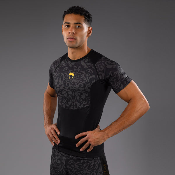 Venum x Topuria Unmatched Edition Short Sleeve Rashguard - Black
