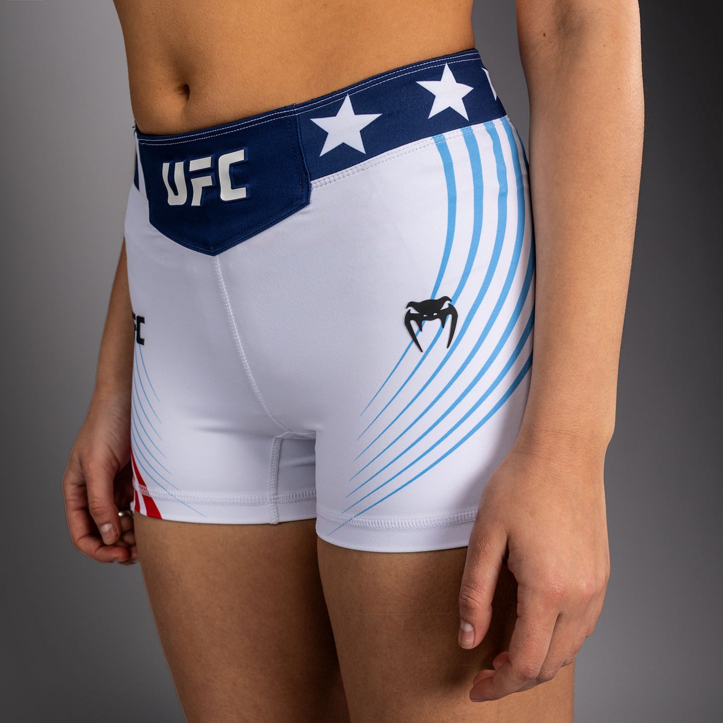 Women's Official UFC Freedom 250 by Venum White Authentic Short Fit Vale Tudo Short