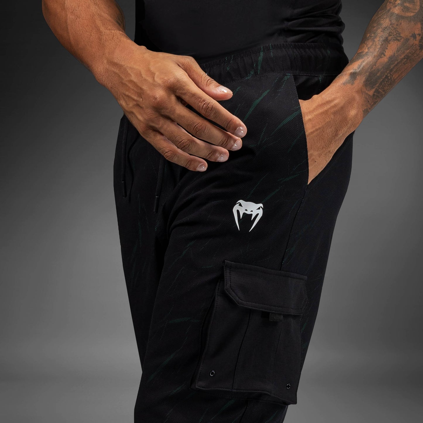 Venum Trooper Men's Tracksuit Pants - Black/Forest Green