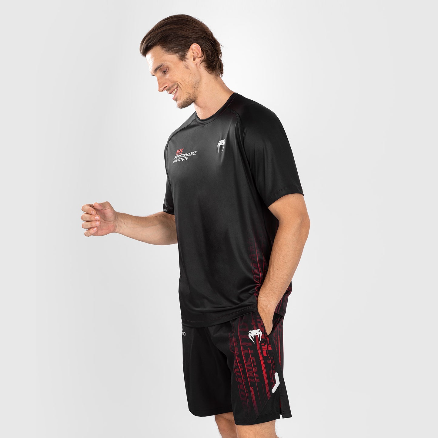 UFC Venum Performance Institute 2.0 Men’s Dry-Tech Shirt - Black/Red