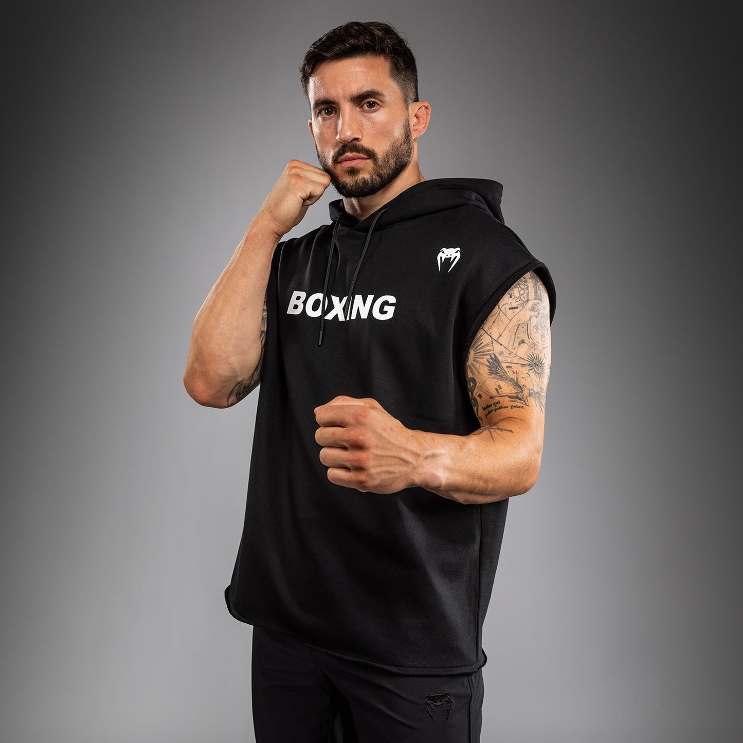 Venum Boxing VT Sleeveless Hoodie - Black/White