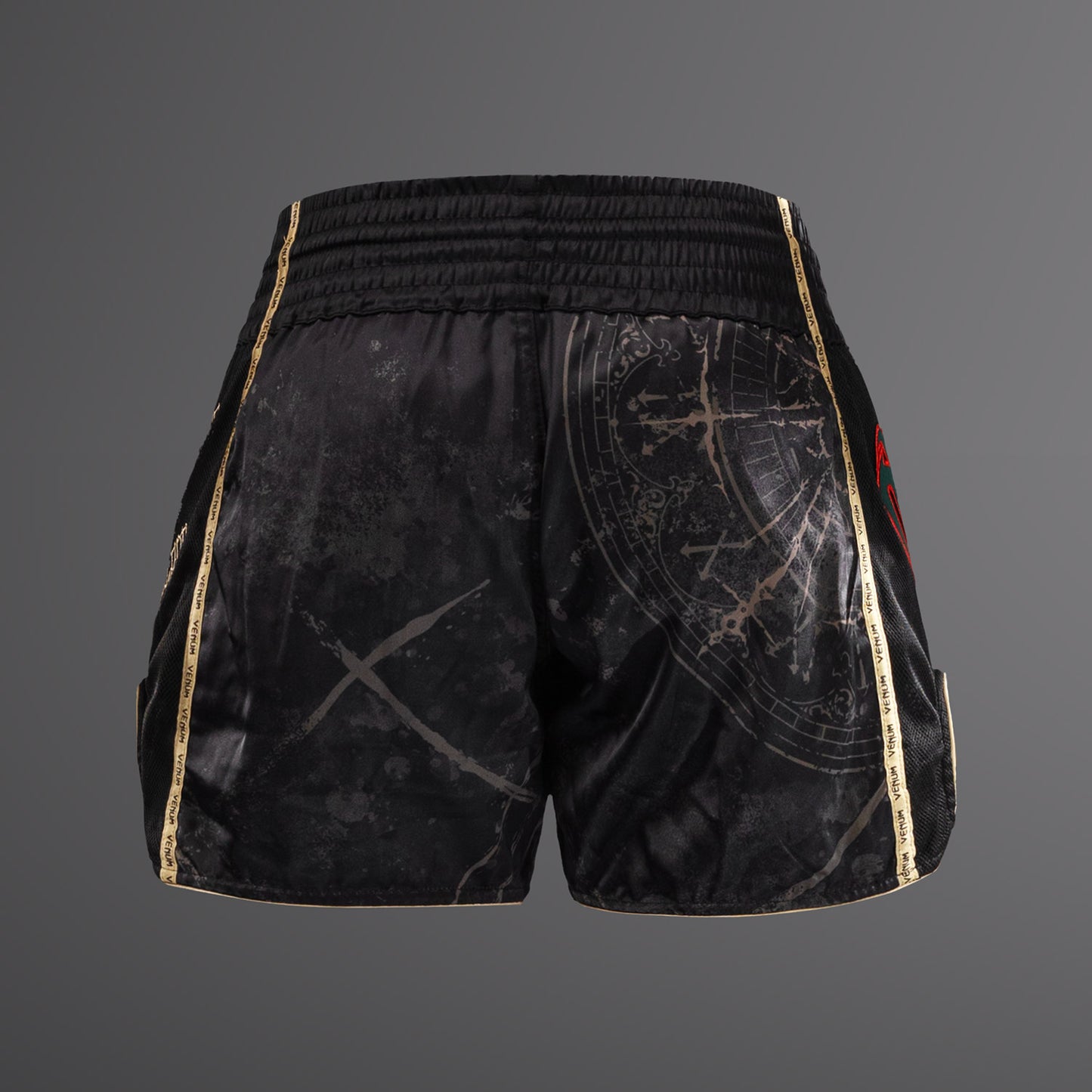 Venum Santa Muerte 5.0 Muay Thai Shorts - Deep Black/Gold