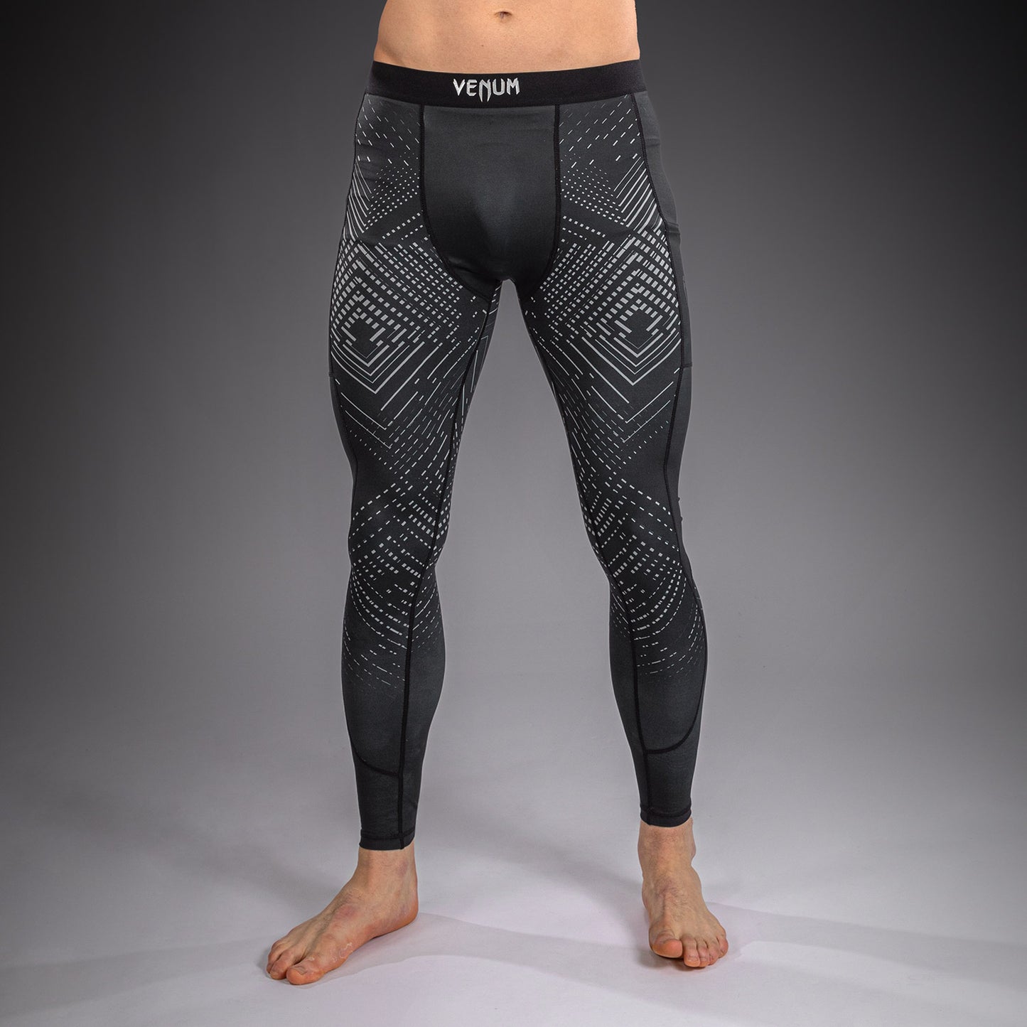 Venum Midnight Fury Spats - Black/Grey/Silver