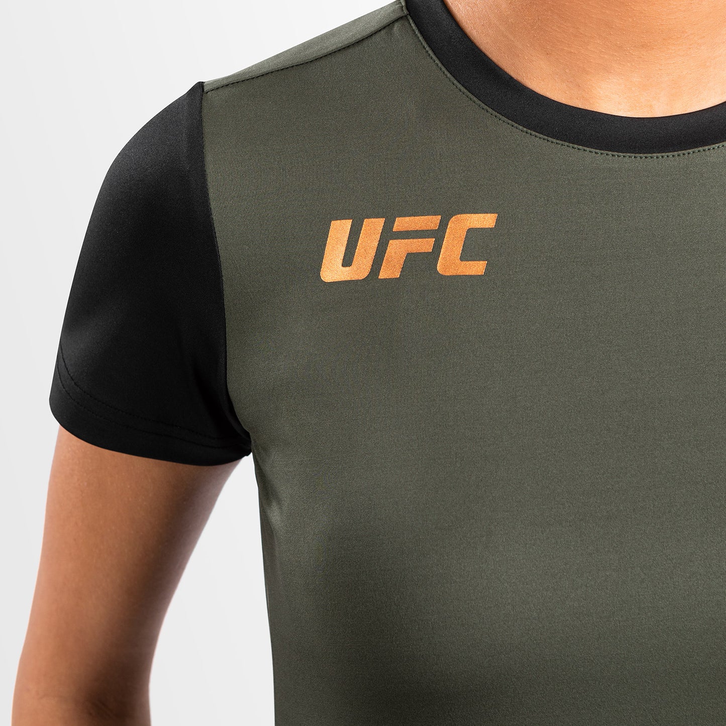 UFC Adrenaline by Venum Fight Week  Women’s Dry-Tech T-shirt - Khaki/Bronze