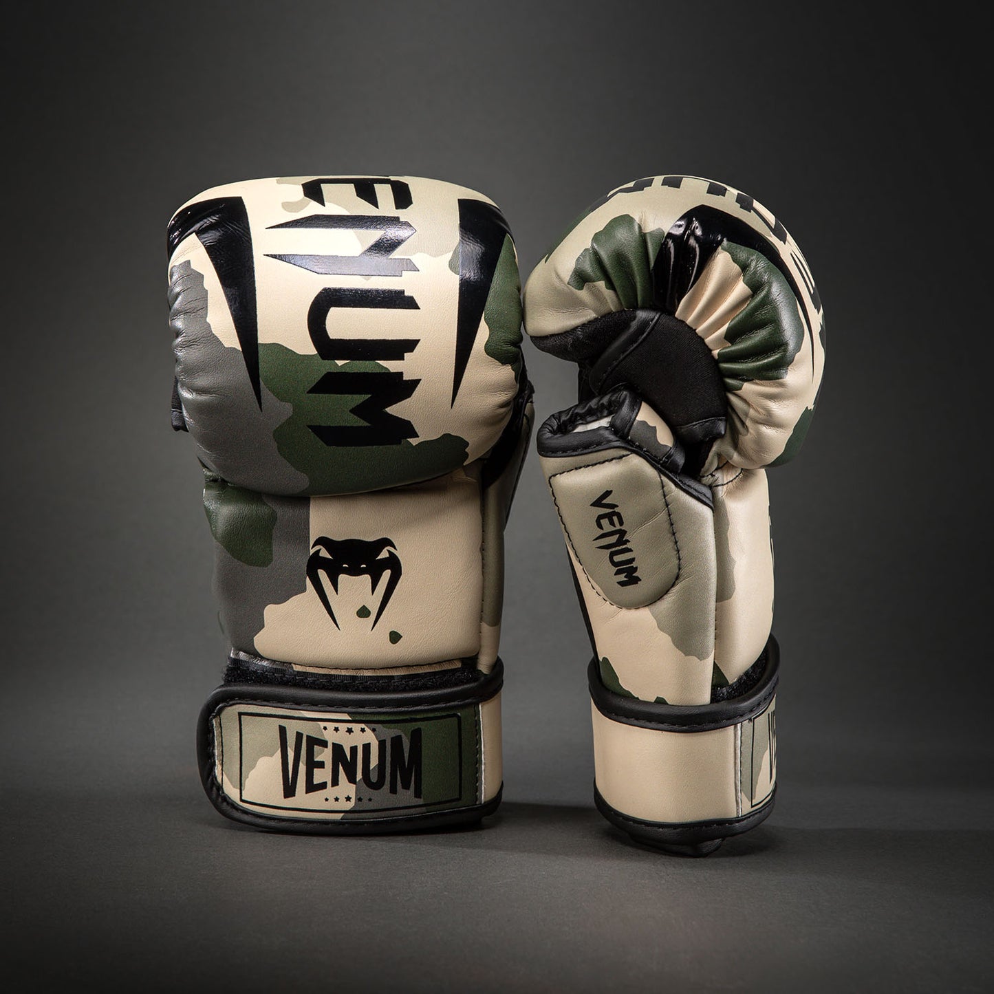 Venum Elite Camo Sparring Gloves - Khaki/ Off-white