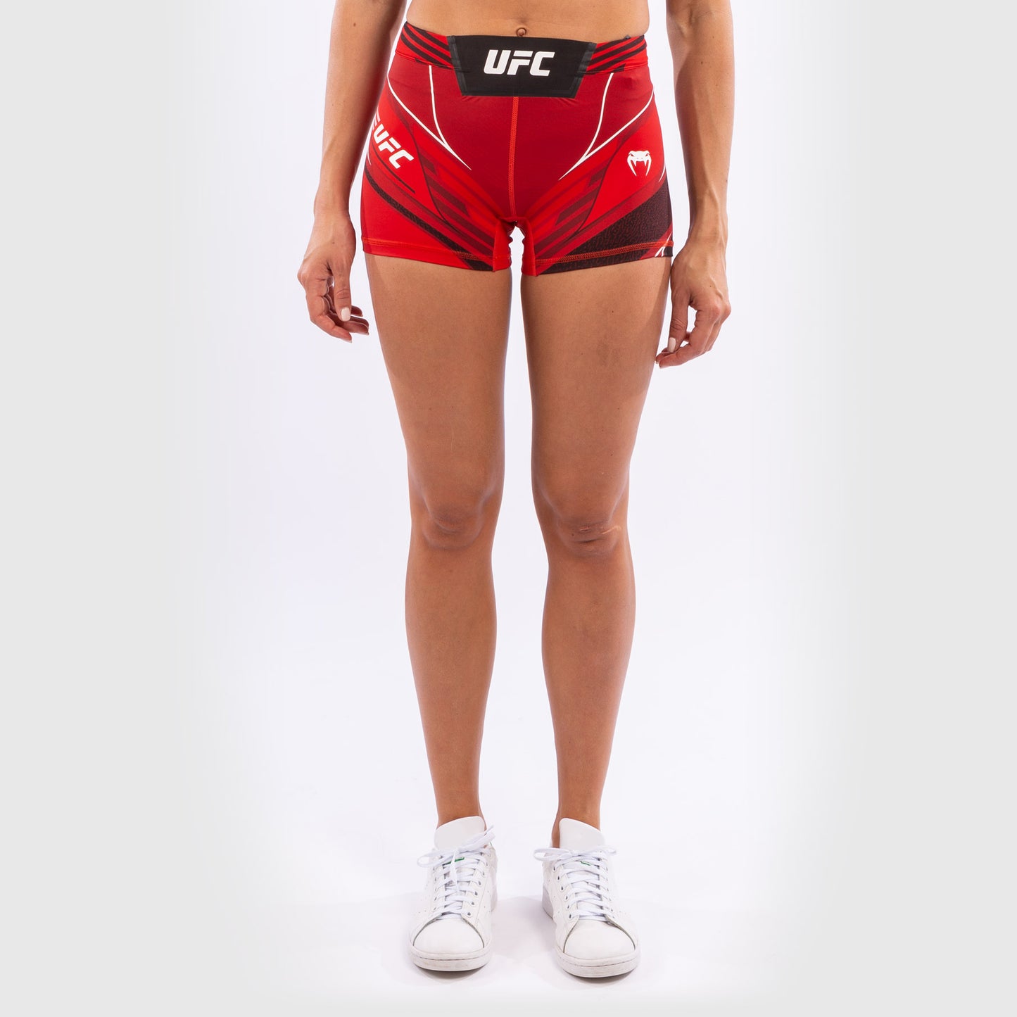 UFC Venum Authentic Fight Night Women's Vale Tudo Shorts - Short Fit - Red