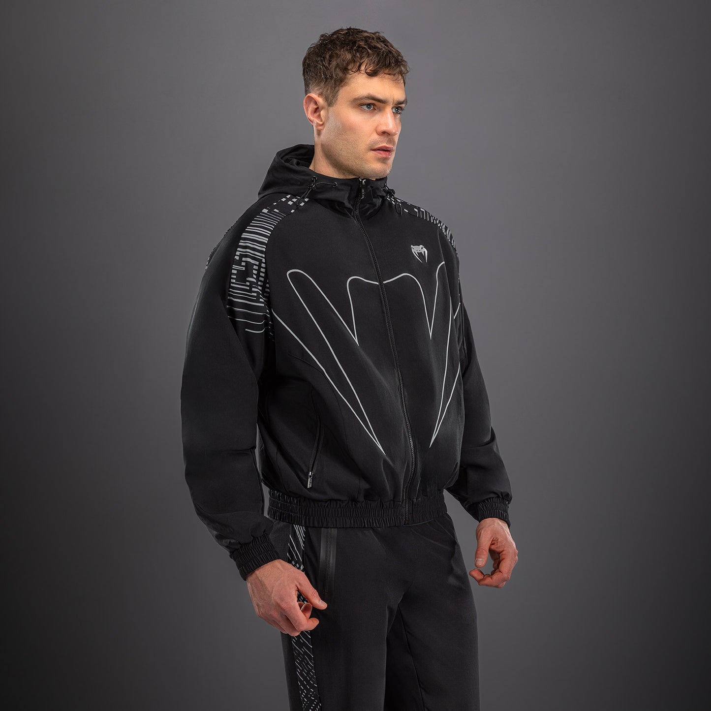 Venum Midnight Fury Track Jacket - Black/Grey/Silver