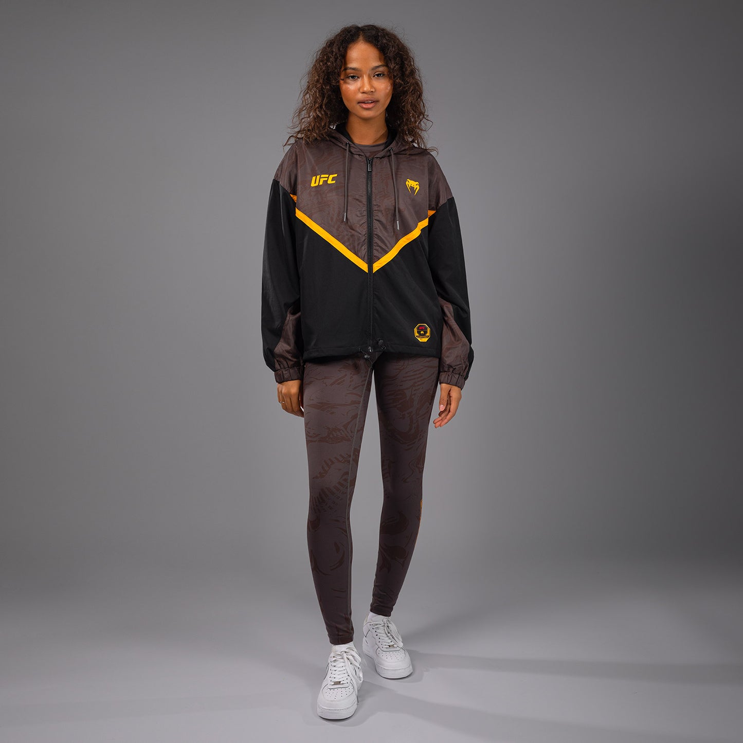 UFC Fusion by Venum Fight Week Women’s Zip Hoodie - Earthen Brown
