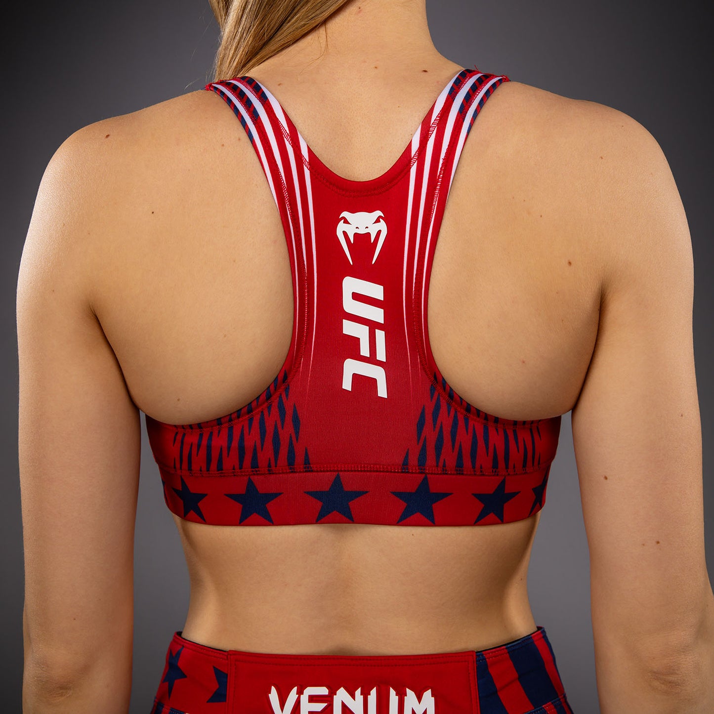 Women's UFC Freedom 250 by Venum Red Authentic Fight Night Sports Bra