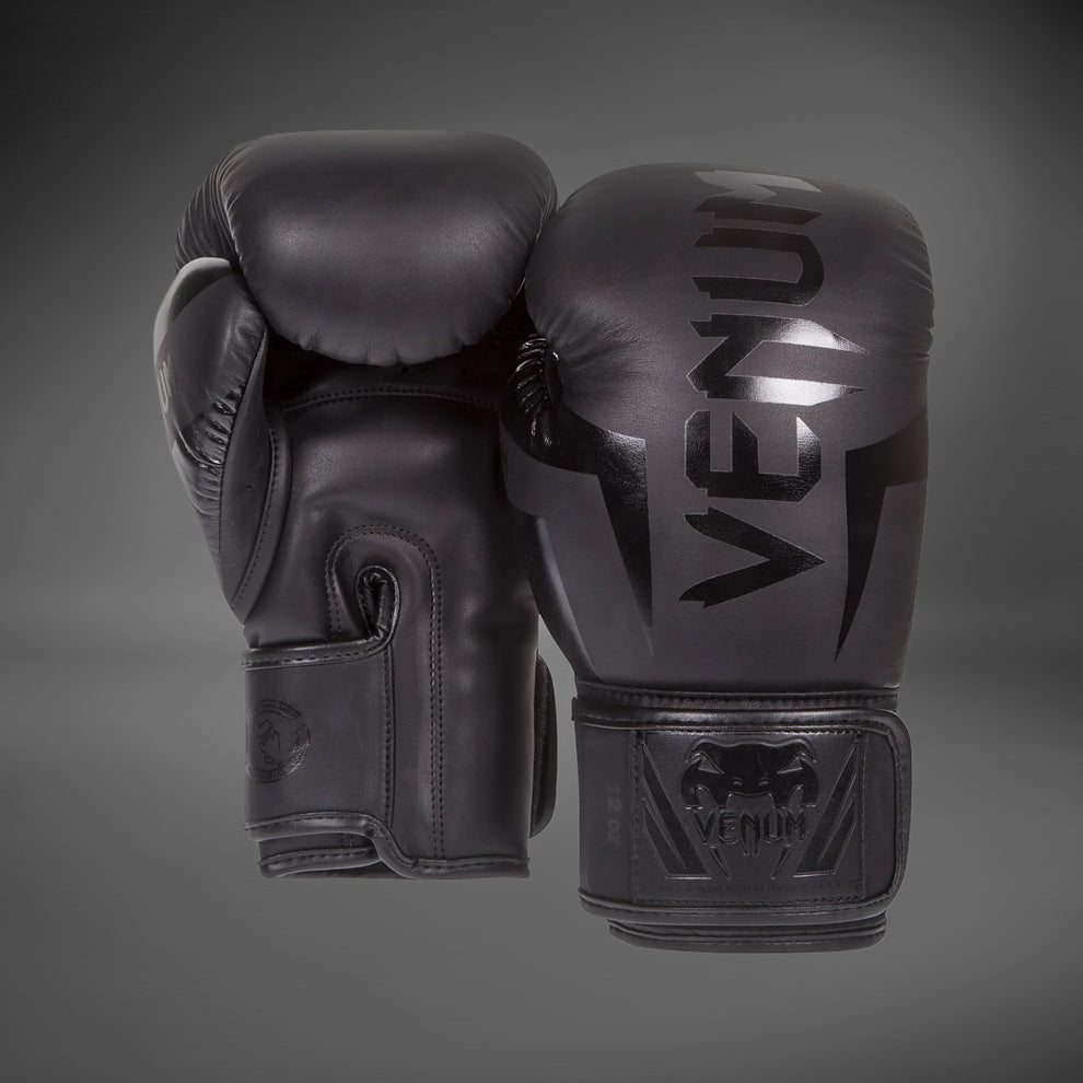 Venum Elite Boxing Gloves - Black - Venum Asia