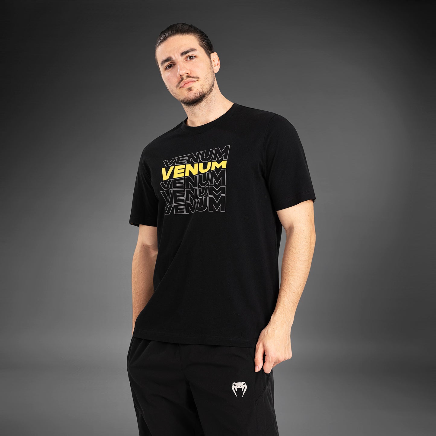 Venum Vertigo Men's Short Sleeve T-shirt - Black/Yellow