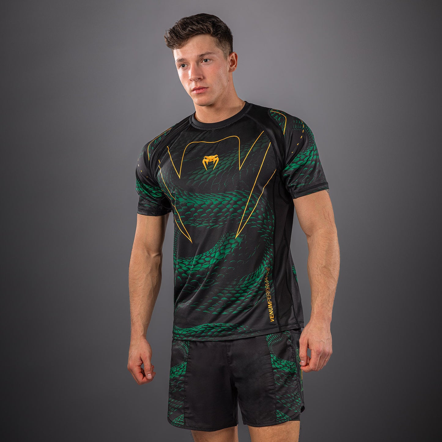 Venum Matupa Dry Tech T-Shirt - Black/Green/Gold
