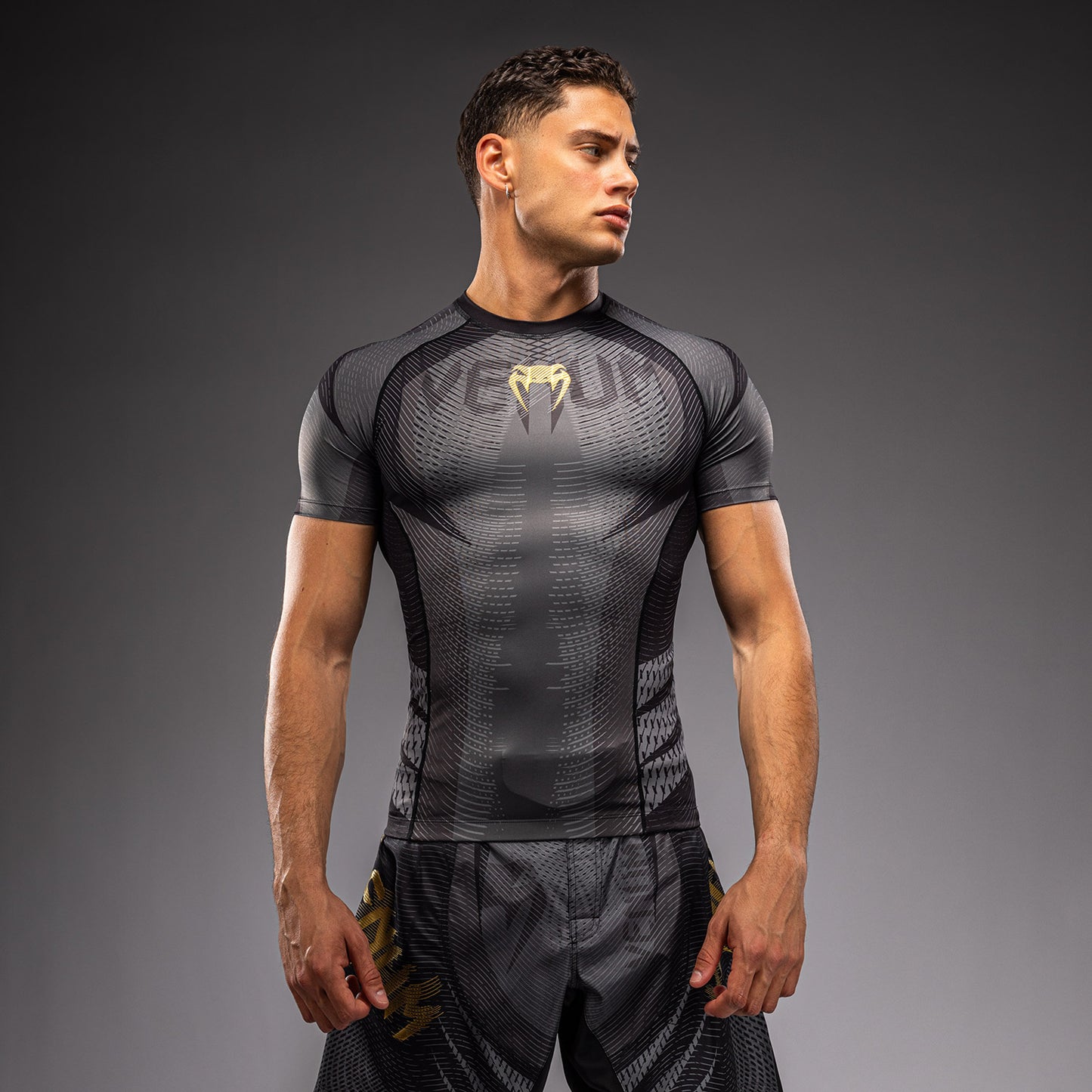Venum Galactic 3.0 Short Sleeve Rashguard - Black/Gold