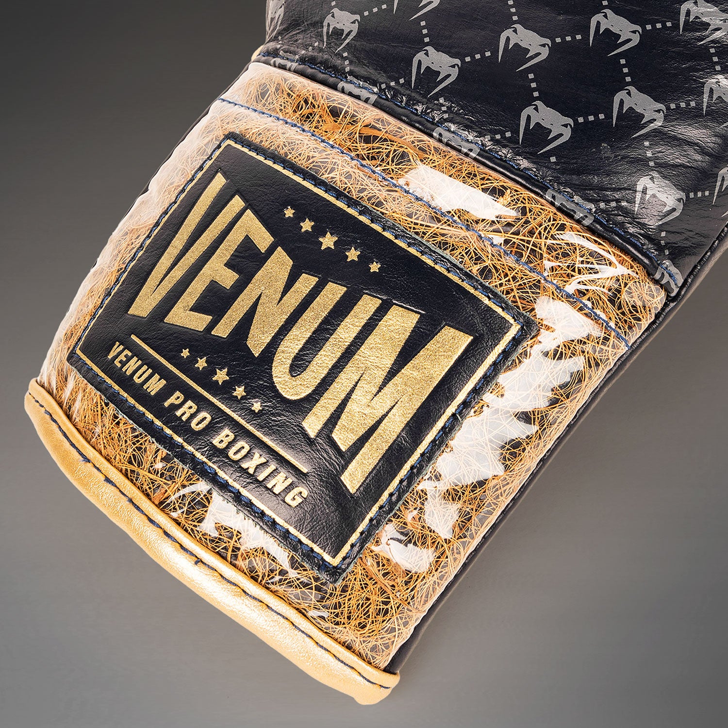 Venum Coco Monogram Pro Lace Up Boxing Gloves - State Blue - Venum