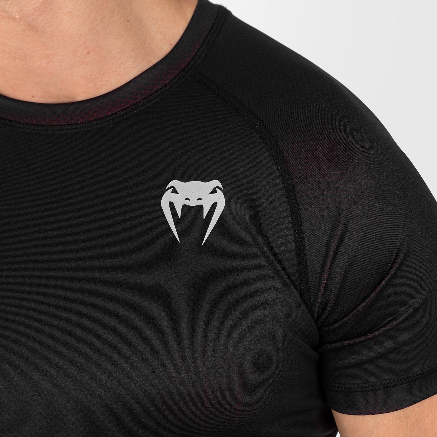 UFC Venum Performance Institute 2.0 Men’s Short-Sleeve Rashguard - Black/Red