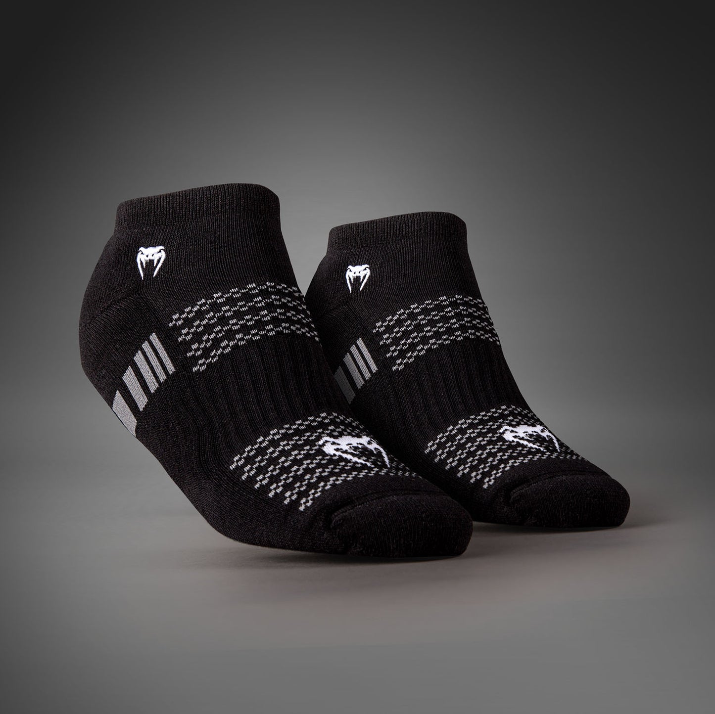 Venum Vector No-Show Socks 3 Pack - Black/Grey