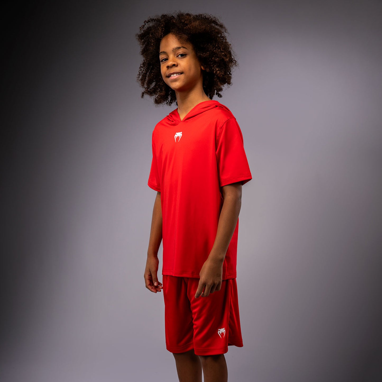 Venum Elite Kids Short Sleeve Dry-Tech Hoodie - Red
