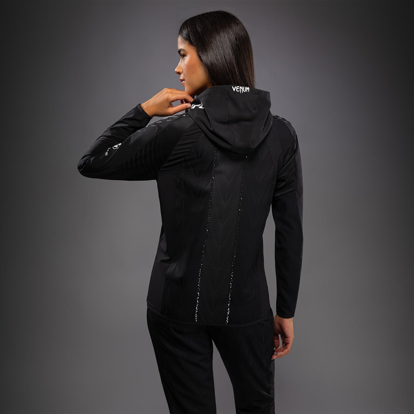 Women's UFC Zenith by Venum Black Authentic Fight Night Walkout Hoodie