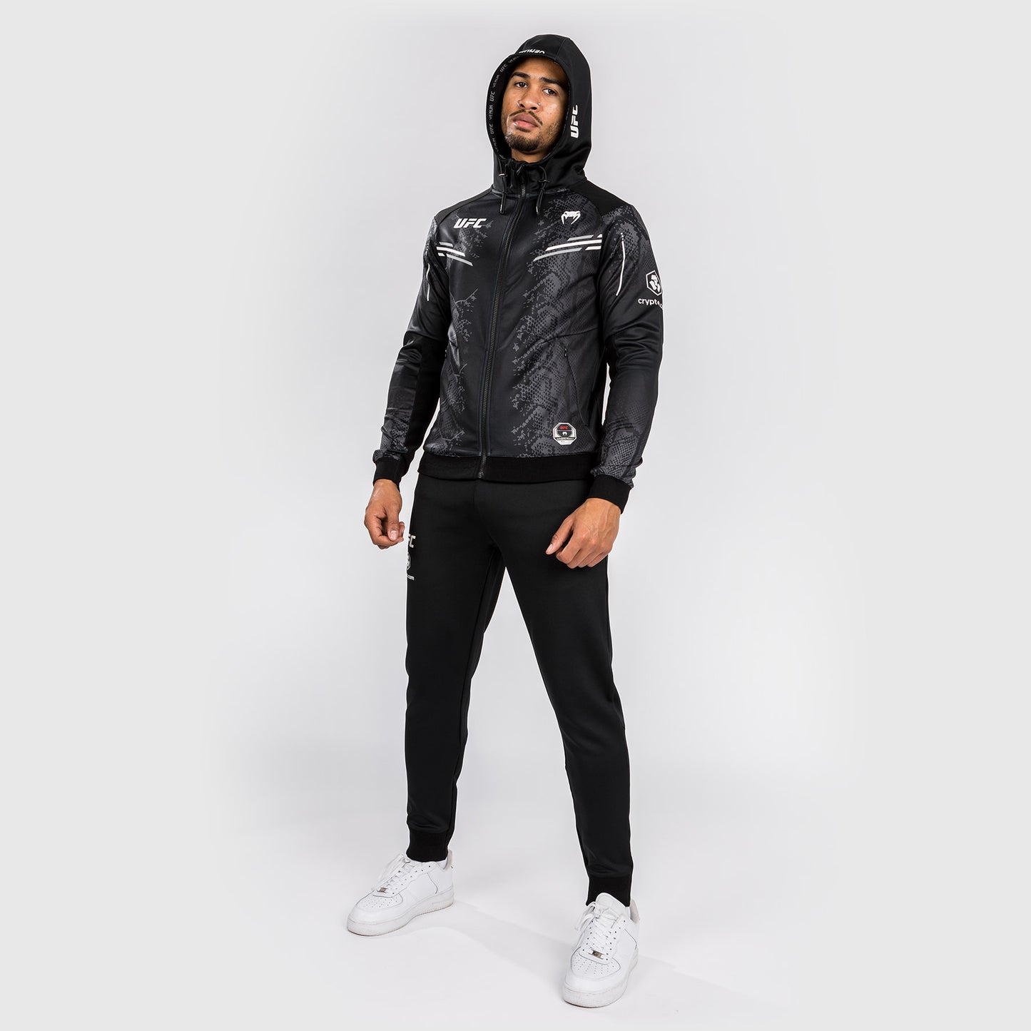 UFC Adrenaline by Venum Authentic Fight Night Men’s Walkout Hoodie - Black