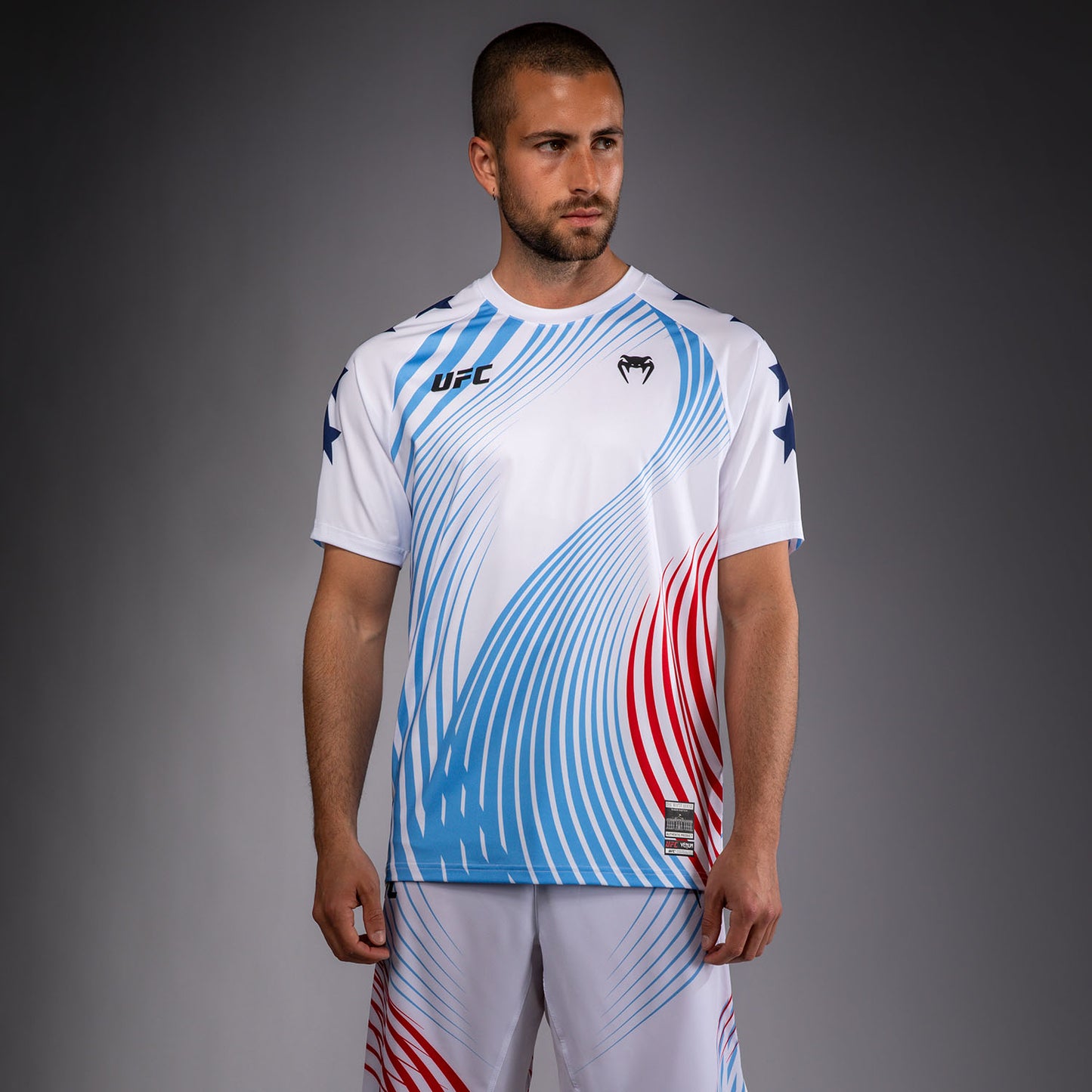 Men's UFC Freedom 250 by Venum White Custom Authentic Fight Night Walkout Jersey