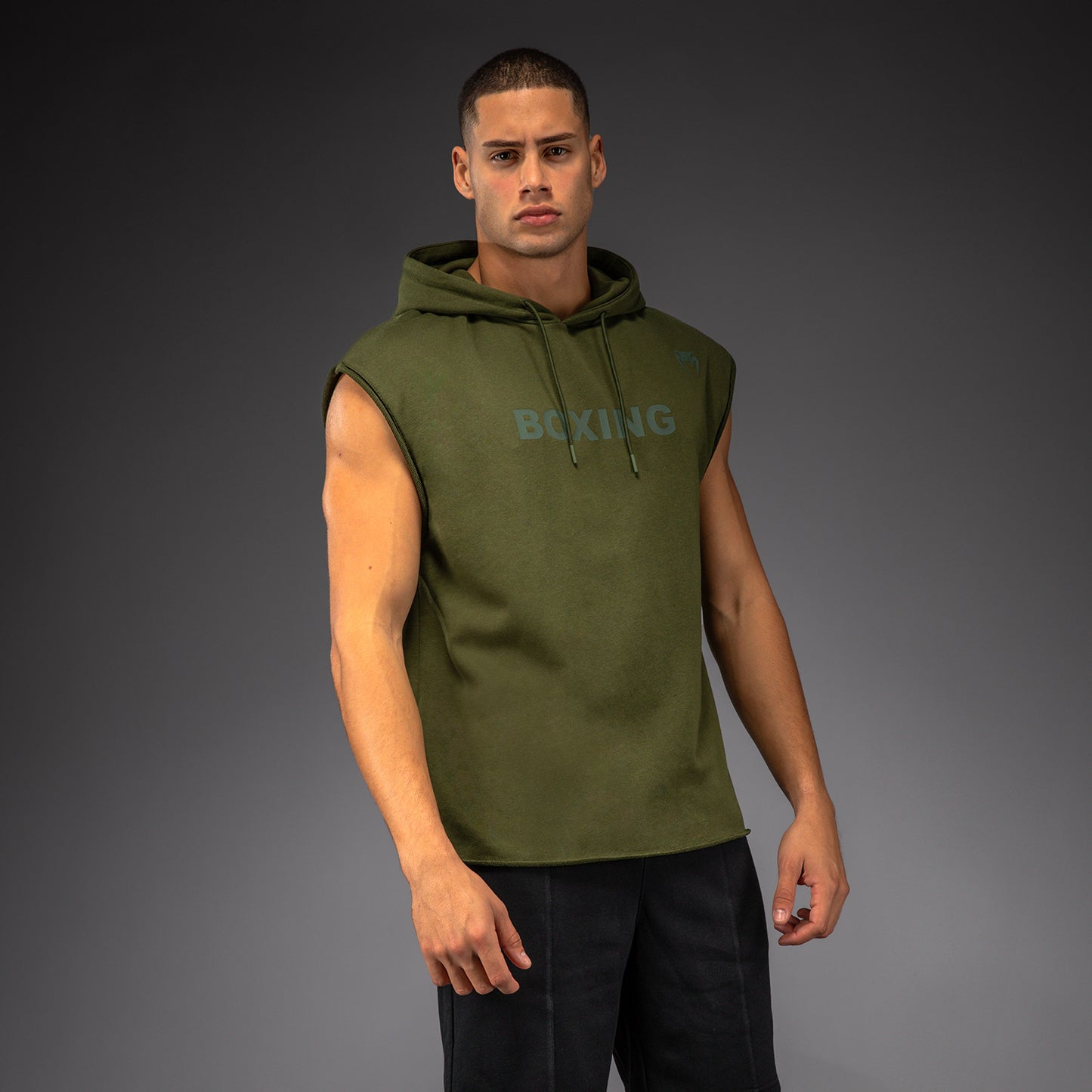 Venum Boxing VT Sleeveless Hoodie - Military Green