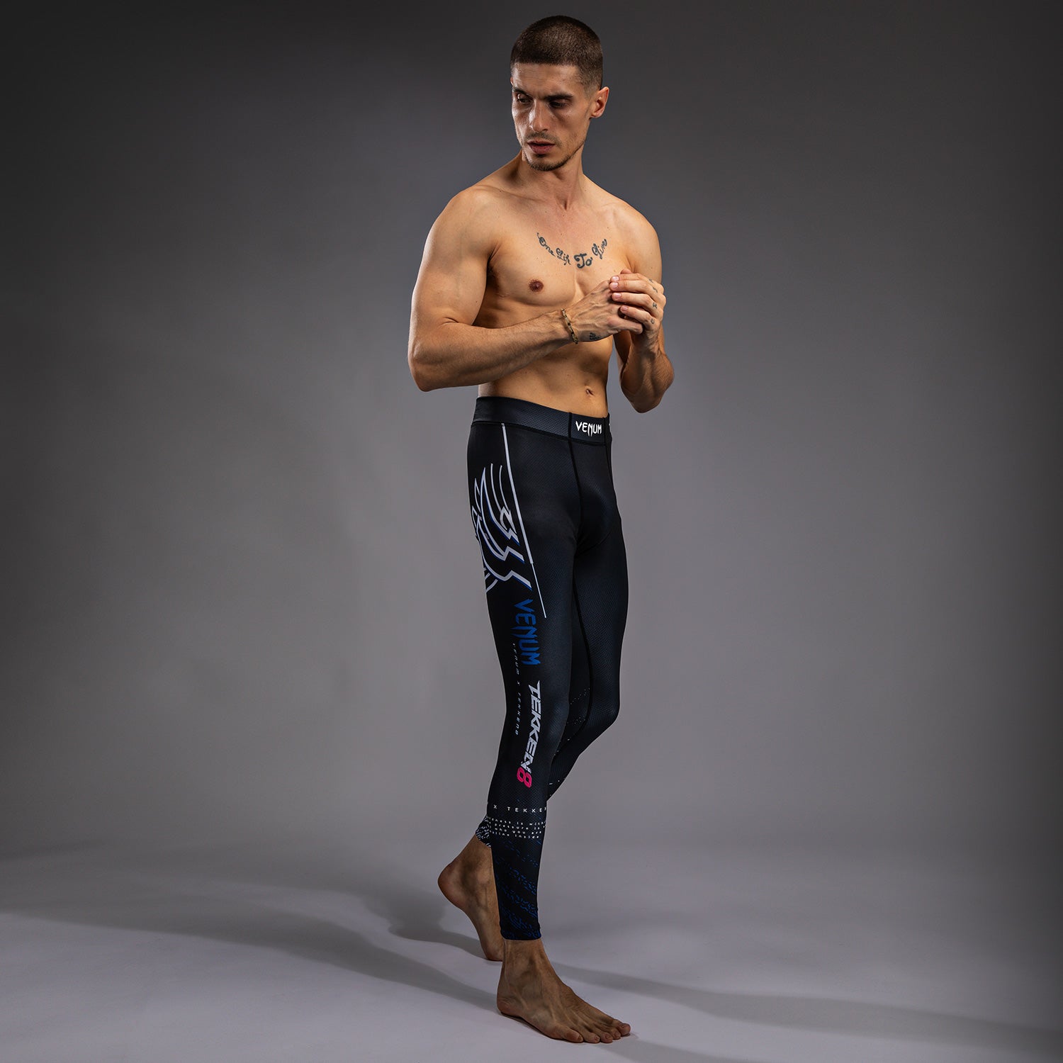 ウェア Jin Venum x TEKKEN 8 - Jin Kazama Spats - Blue/Black/White - Venum Asia
