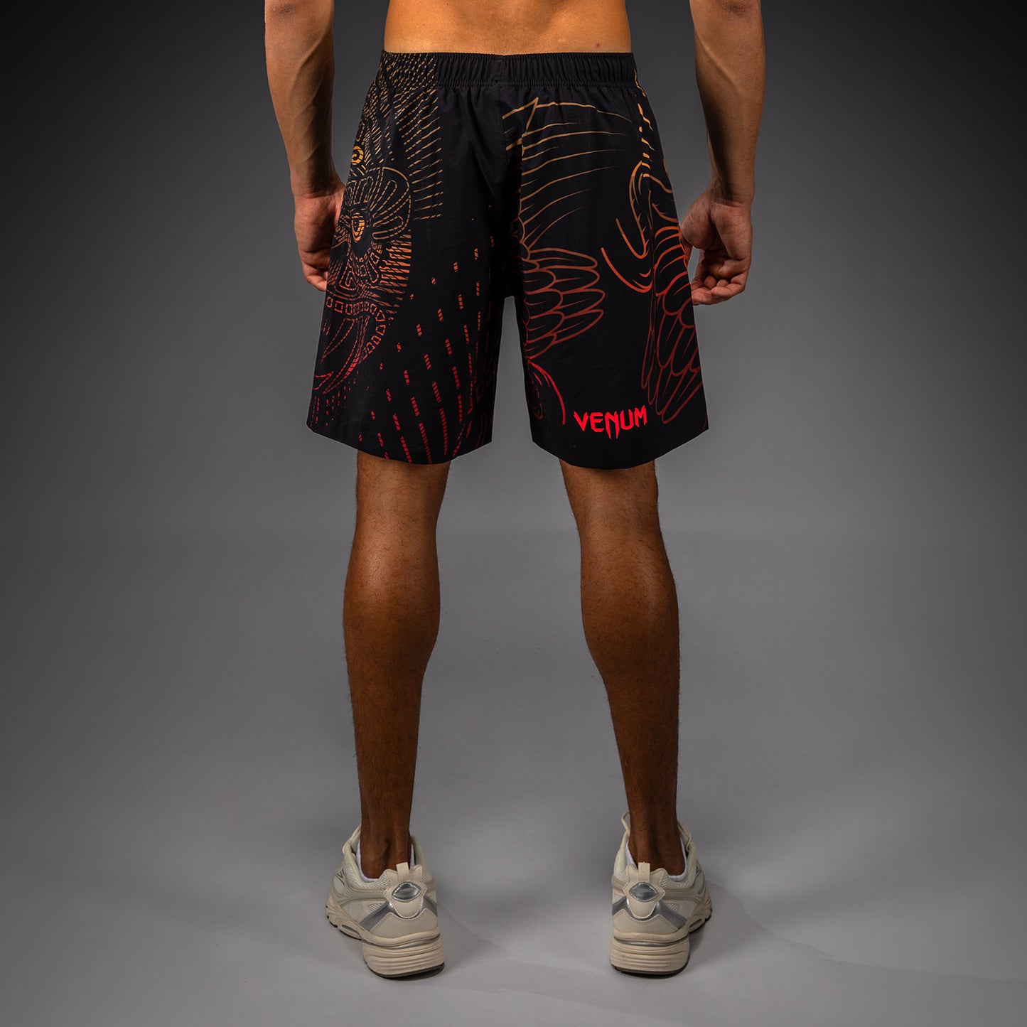 Venum Quetzal Fury Training Shorts - Black/Fury Red/ Tangerine