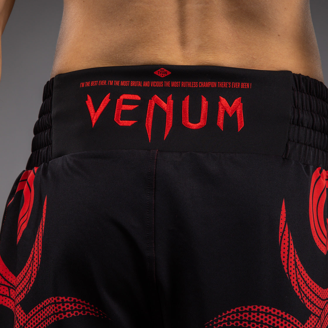 Venum x Mike Tyson Tiger Boxing Shorts - Deep Black/Intense Red
