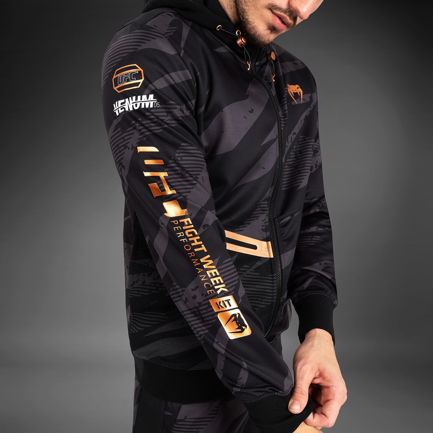 UFC Adrenaline by Venum Fight Week Men’s zip Hoodie - Urban Camo