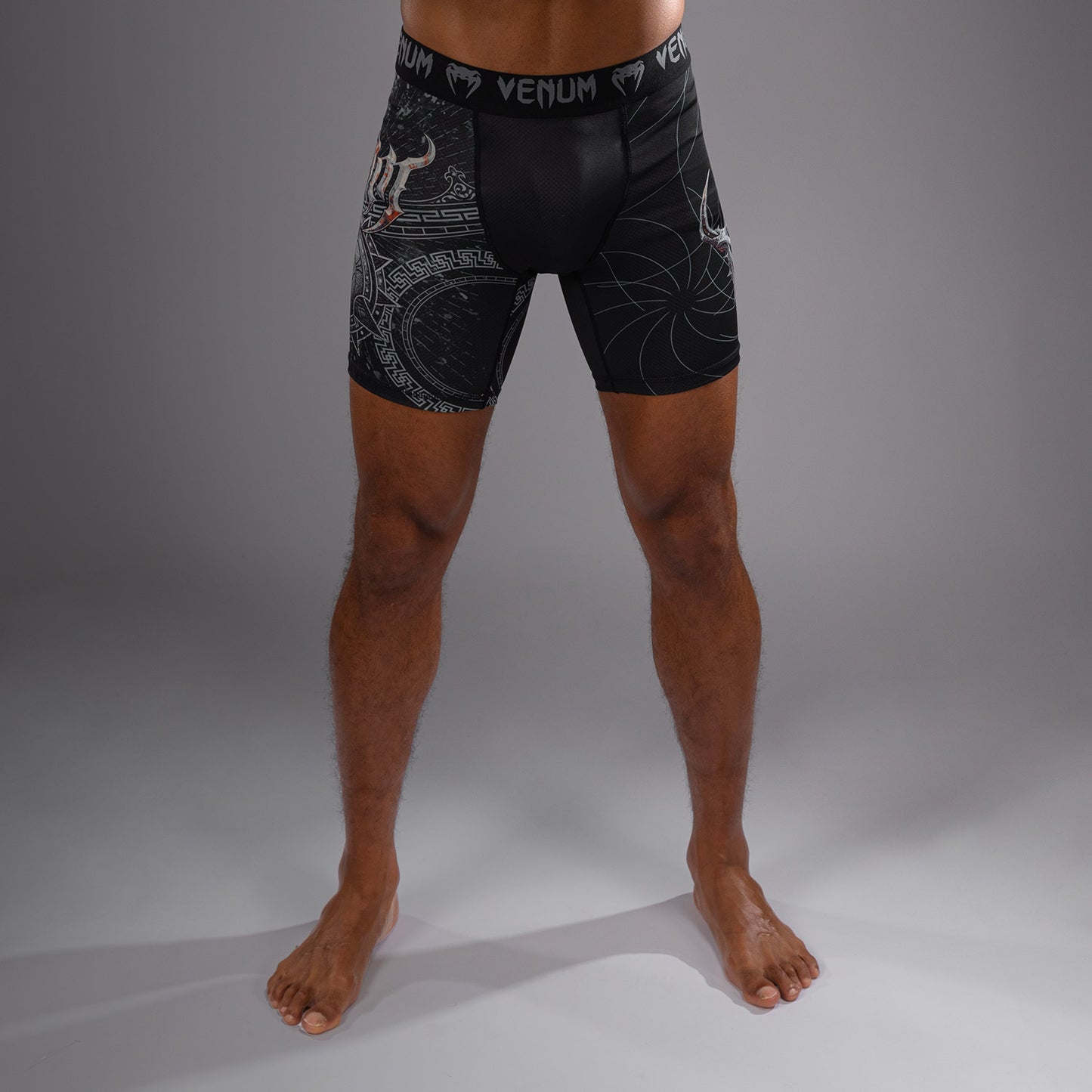 Venum Gladiator 5.0 Men's Vale Tudo Shorts - Black/Silver