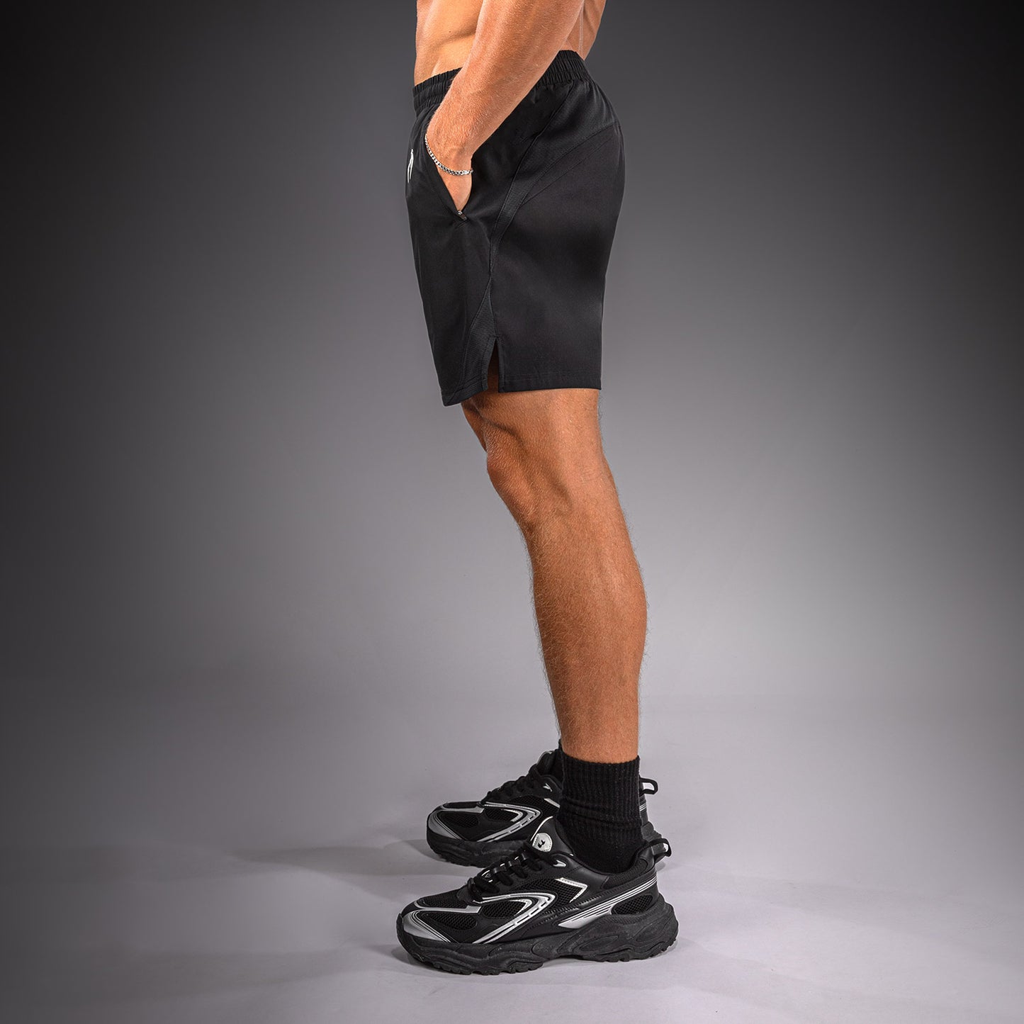Venum G-Fit Scales Training Shorts - Black/ Charcoal Grey
