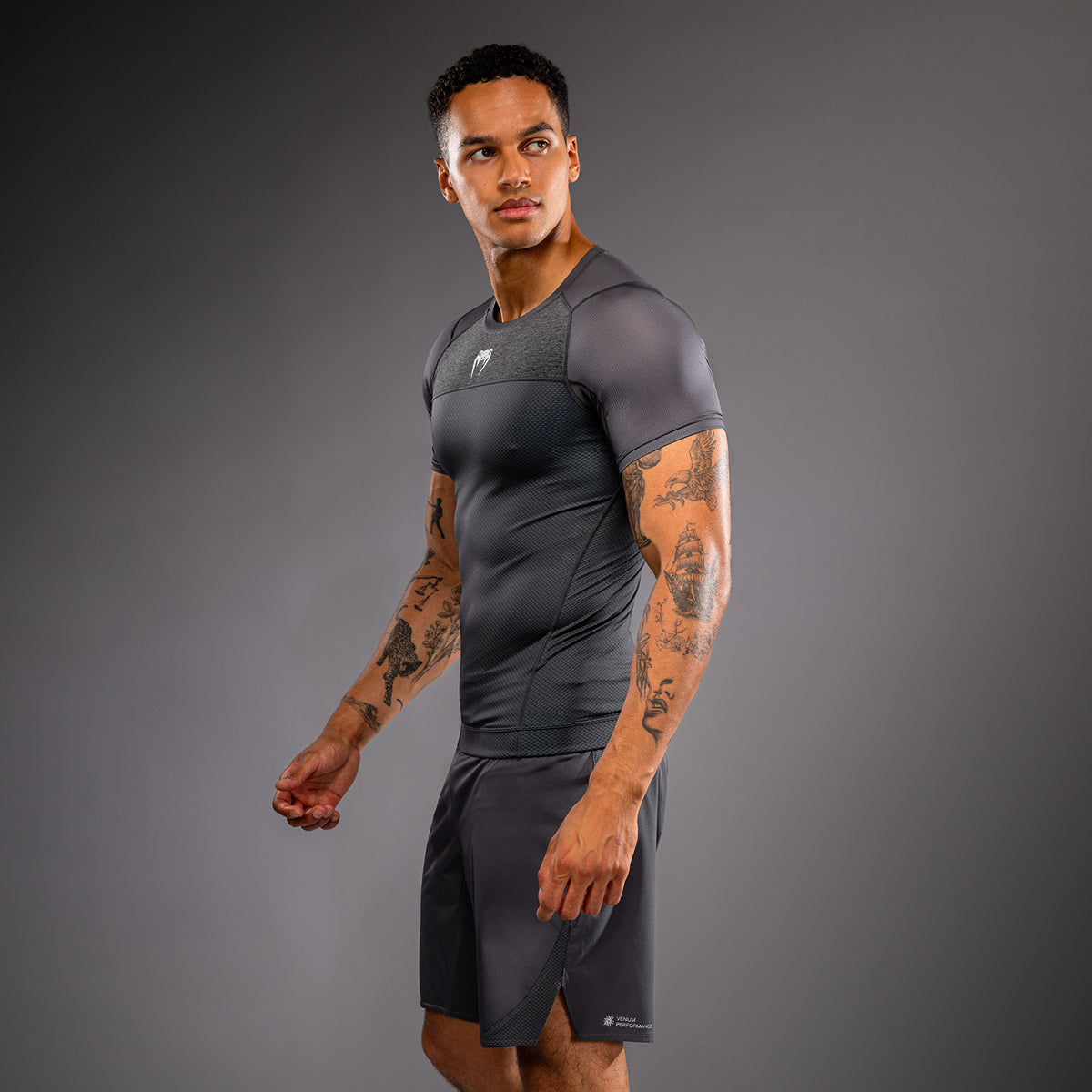 Venum G-Fit Scale Short Sleeve Rashguard - Grey
