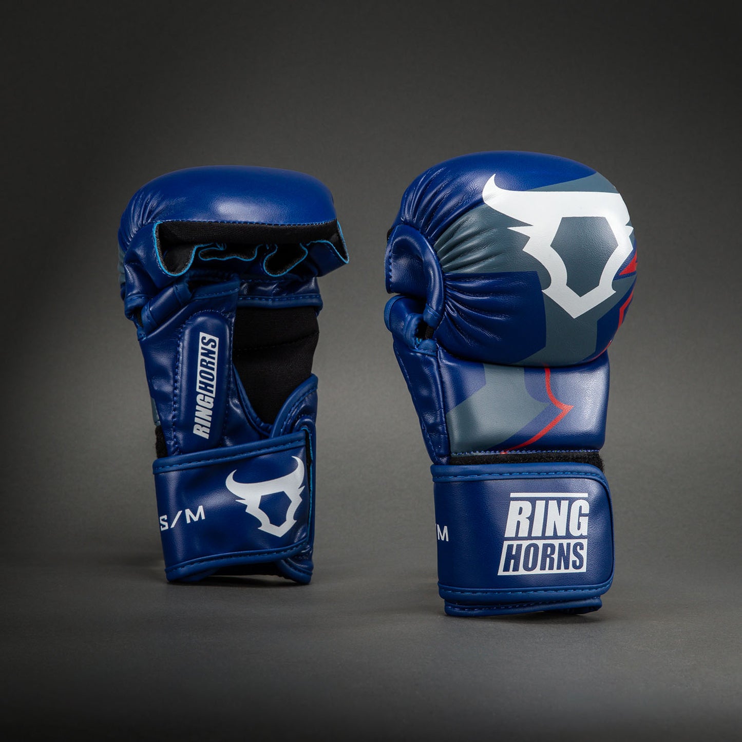 Venum Ringhorns Charger MMA Sparring Gloves - Navy Blue/Red
