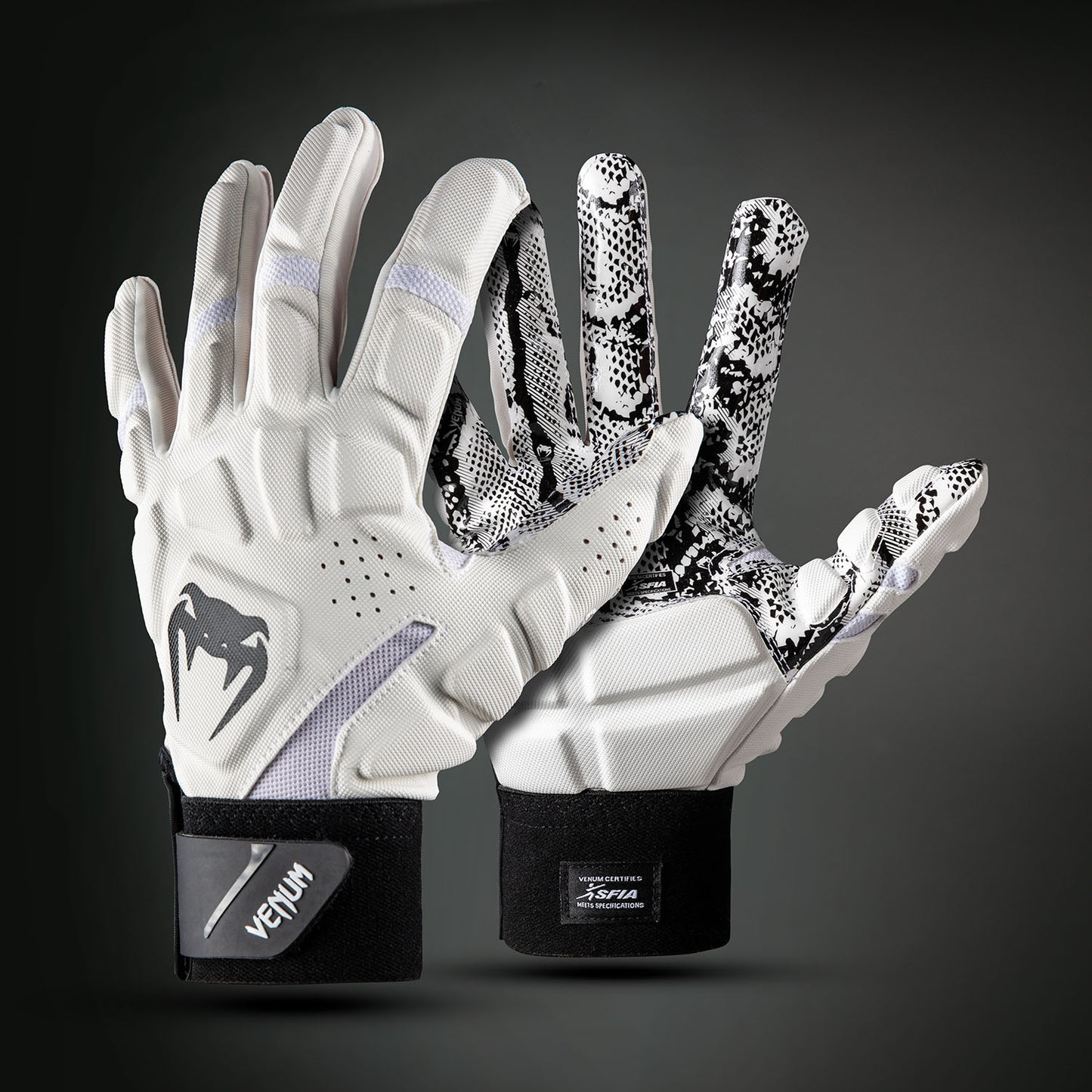 WHITE/BLACK Venum Elite Xtp Football Gloves