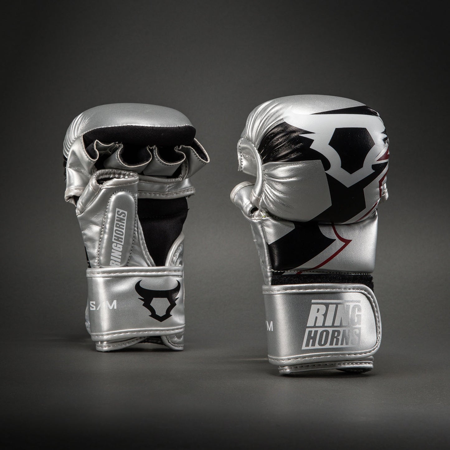 Ringhorns Charger by Venum MMA Sparring Gloves - Silver/Black