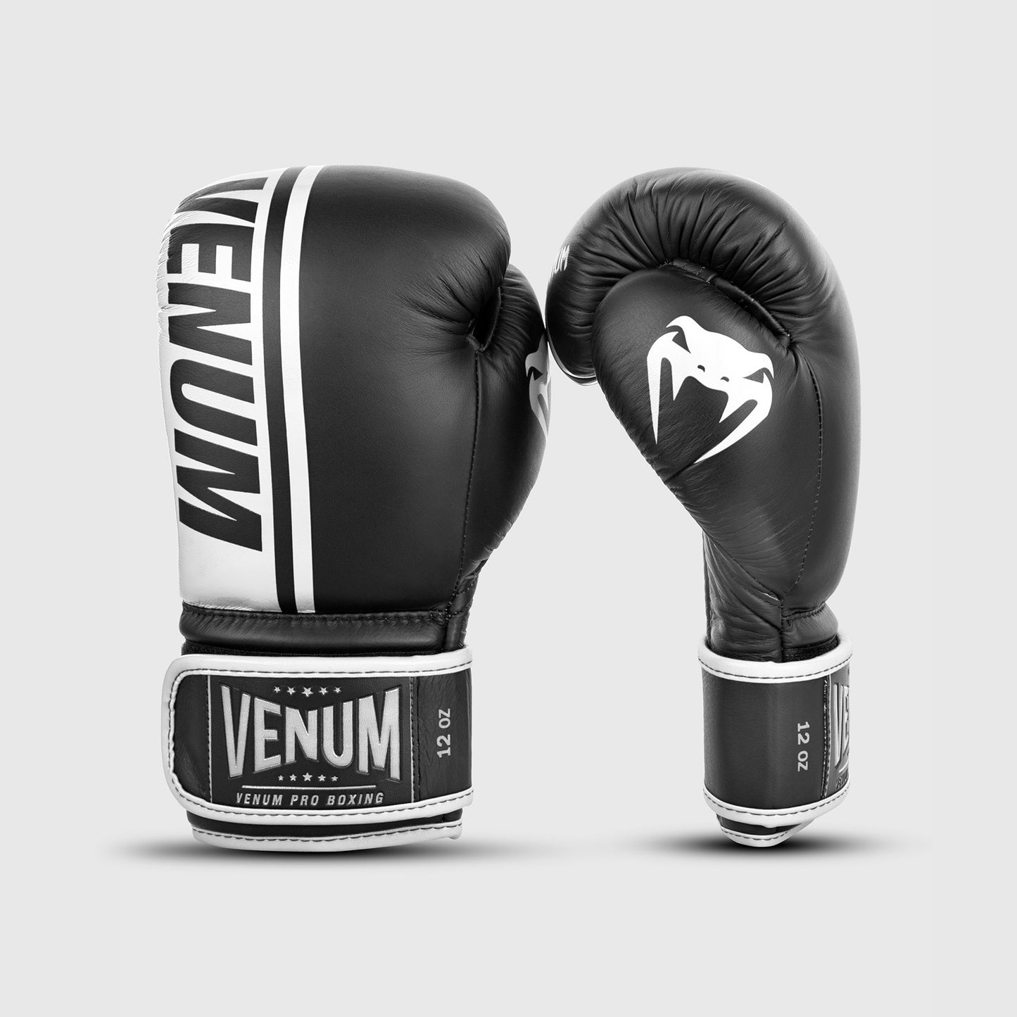 Venum Shield Pro Boxing Gloves with Velcro - Black/White