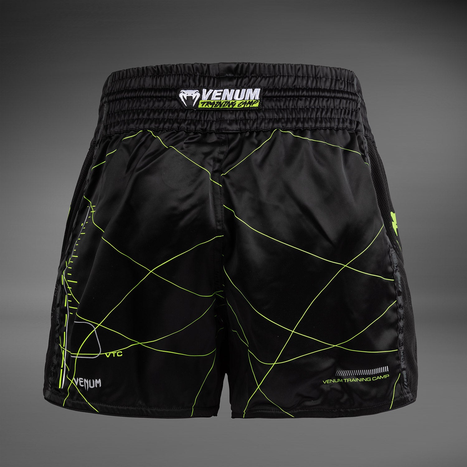 Venum Training Camp 4.0 Muay Thai Short - Black/Neon Green - Venum