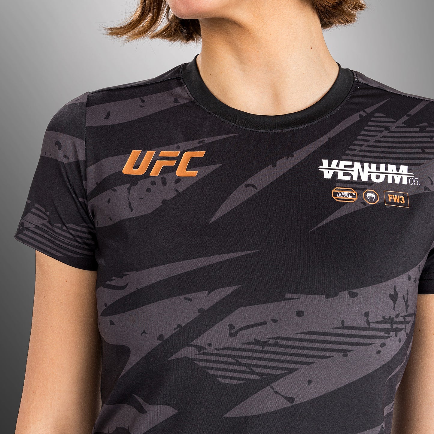 UFC Adrenaline by Venum Fight Week Women’s Dry-Tech T-shirt - Urban Camo