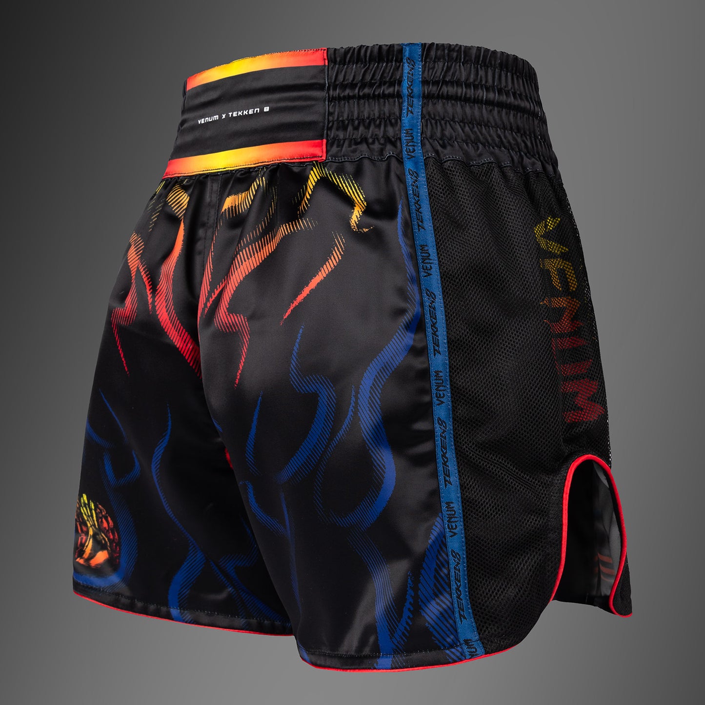 Venum x TEKKEN 8 Muay Thai Shorts - Yoshimitsu - Black/Orange
